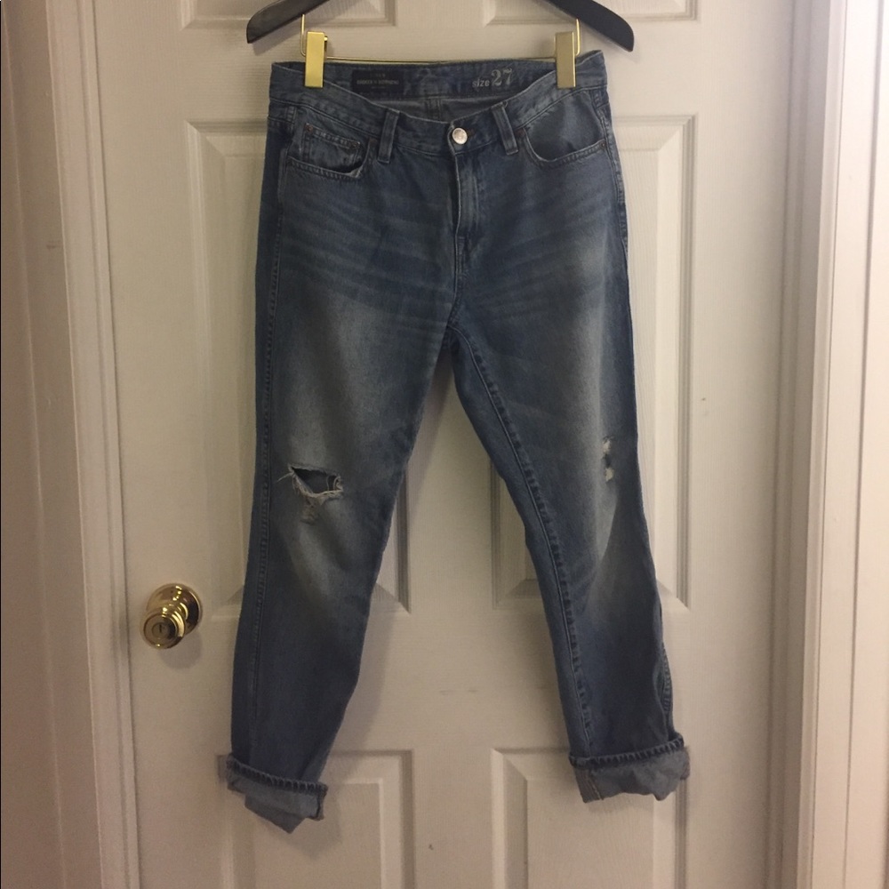 J crew broken In denim jean